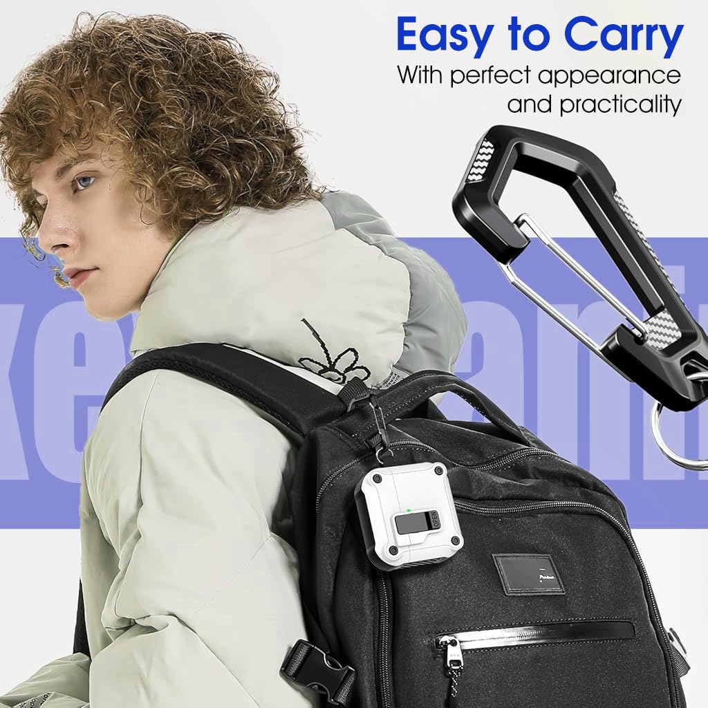 ZORBES Skin Cover for AirPods 4th Gen Charging Case, TPU Anti-Scratch Case Cover with Safety Lock & Carabiner Fashion White Earbud Charging Case Cover, No Earbuds and Charging Case Included ZORBES Skin Cover for AirPods 4th Gen Charging Case, TPU Anti-Scratch Case Cover with Safety Lock & Carabiner Fashion White Earbud Charging Case Cover, No Earbuds and Charging Case Included